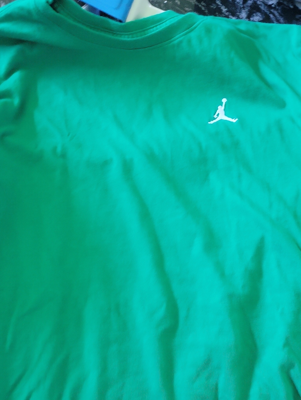 Jordan Boy's Bright Green Short Sleeve Tee with White Jumpman